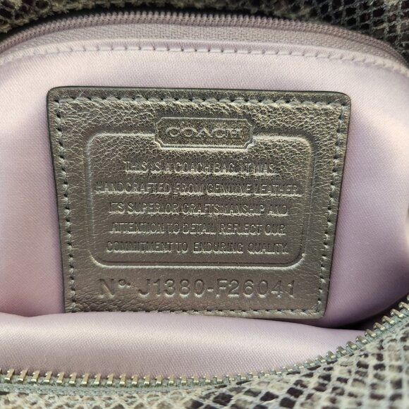 EUC Coach F260041 Exotic Python Leather Bag - Picture 8 of 9